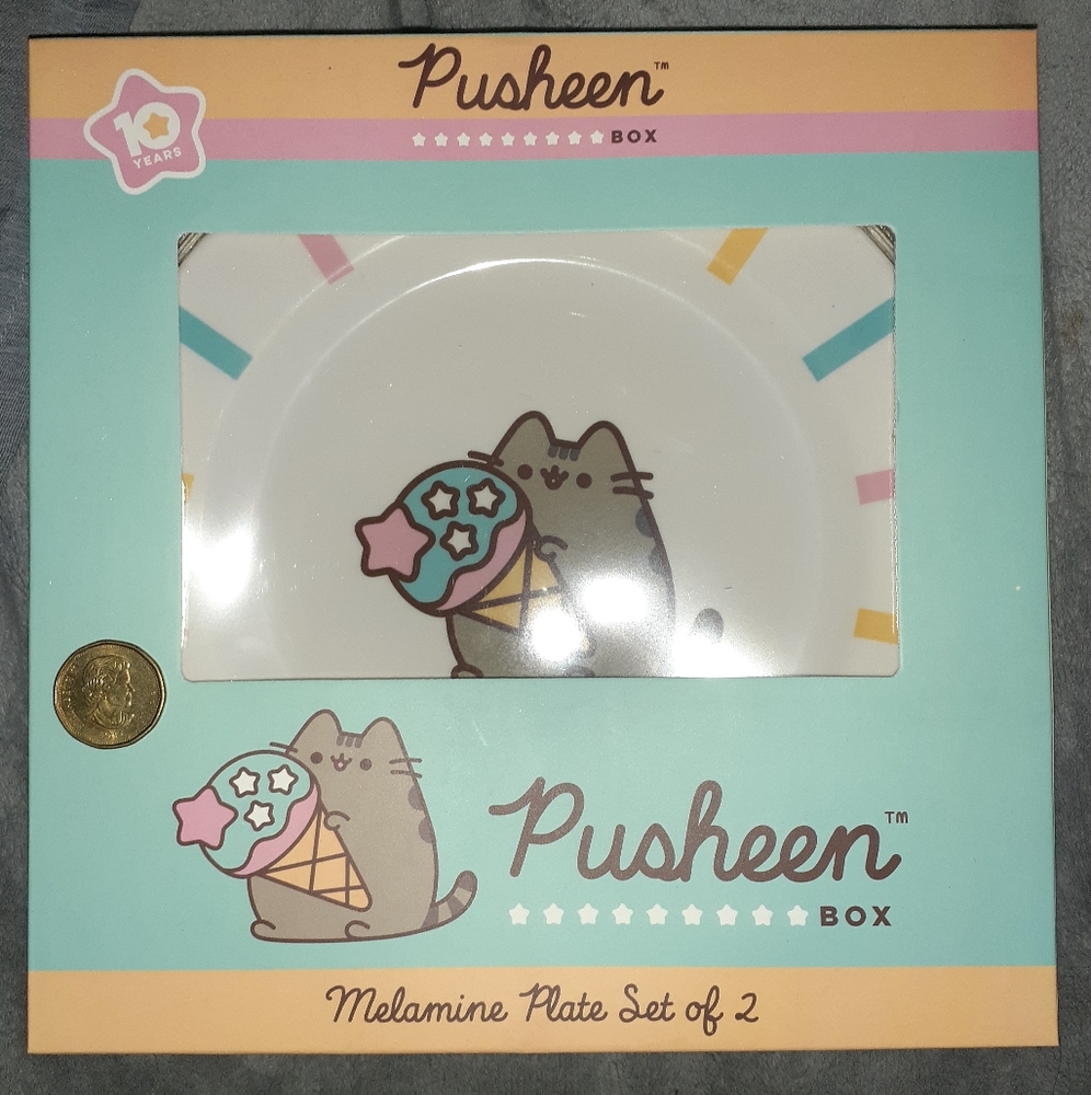Pusheen plate set